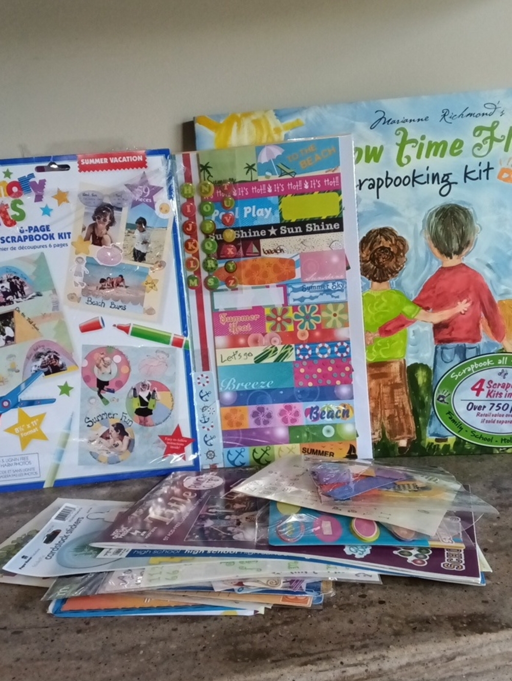 Assorted Multicolor Kid Scrapbook Paper & Sticker Bundle